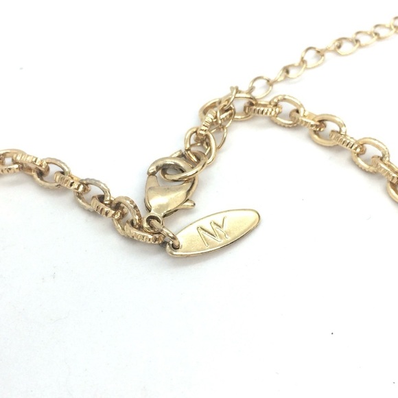 3/$30  NEW YORK & CO. RED STATEMENT NECKLACE SMOKY RHINESTONES GOLD TONE - Picture 12 of 13